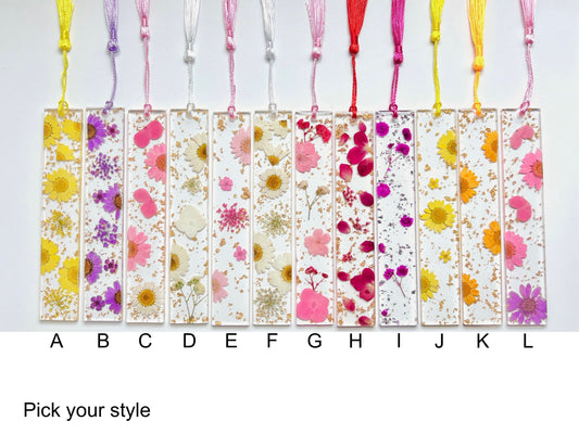 Personalizable Flower Bookmarks