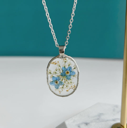 Silver Oval Necklace