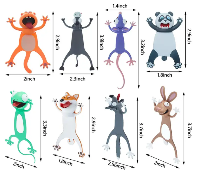Squashed Animal Bookmarks