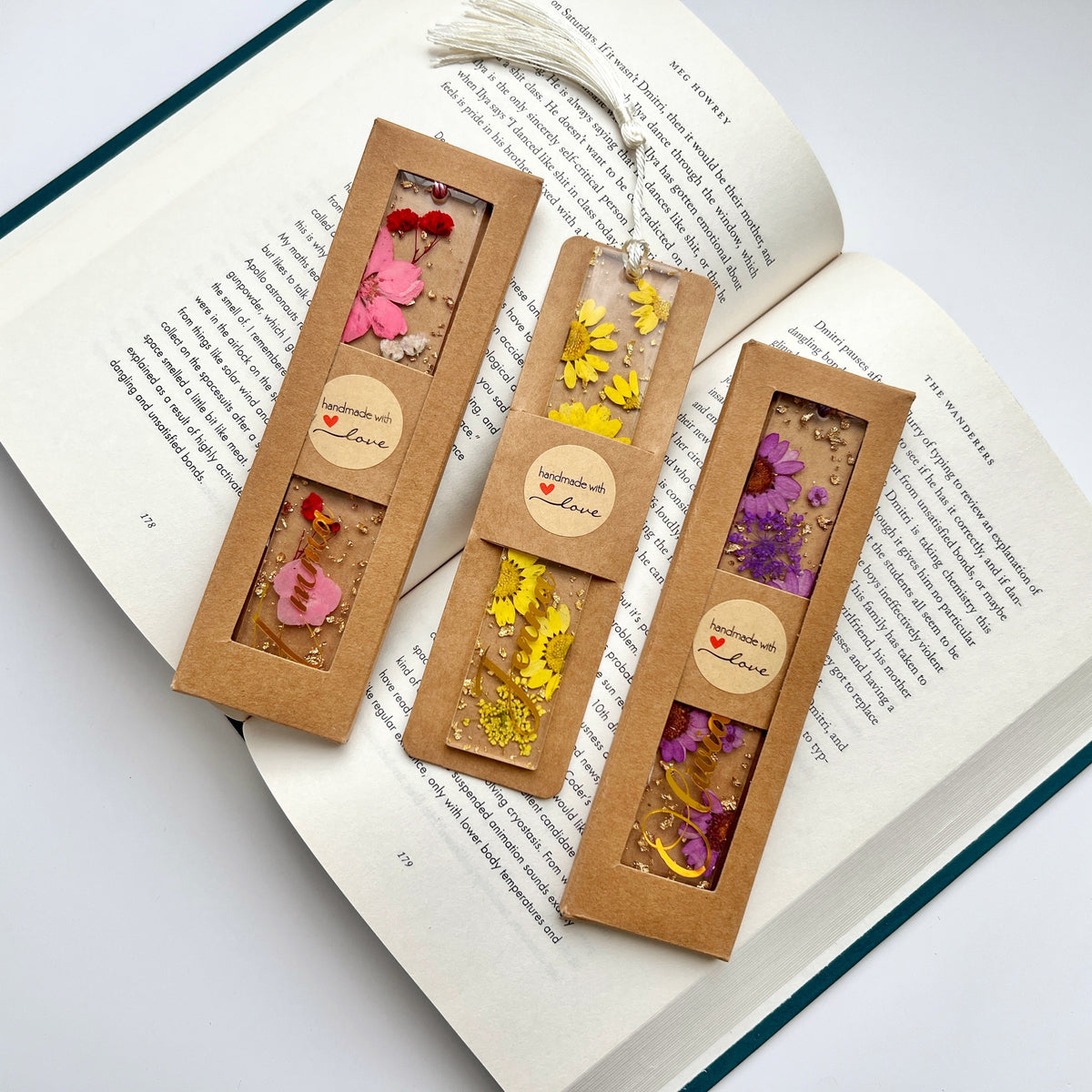 Personalizable Flower Bookmarks