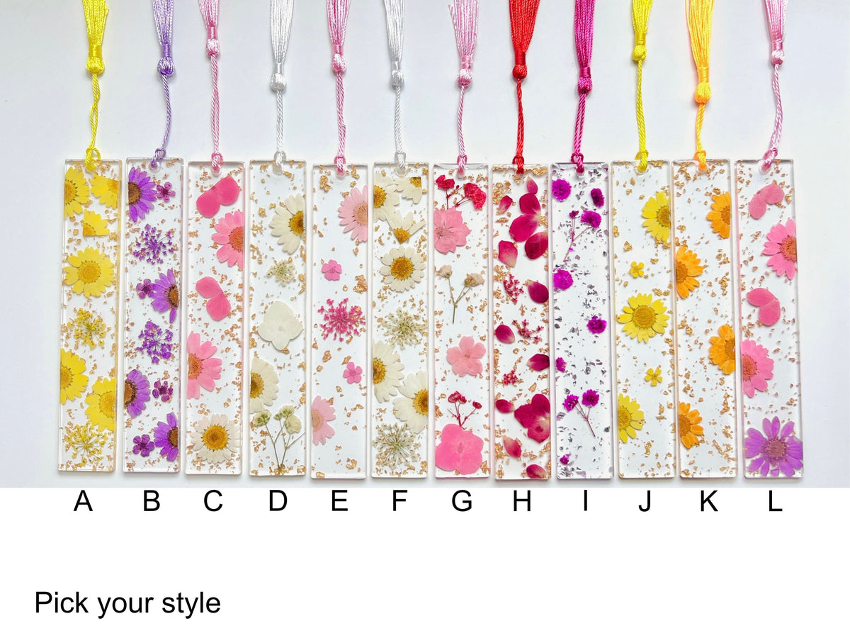 Personalizable Flower Bookmarks