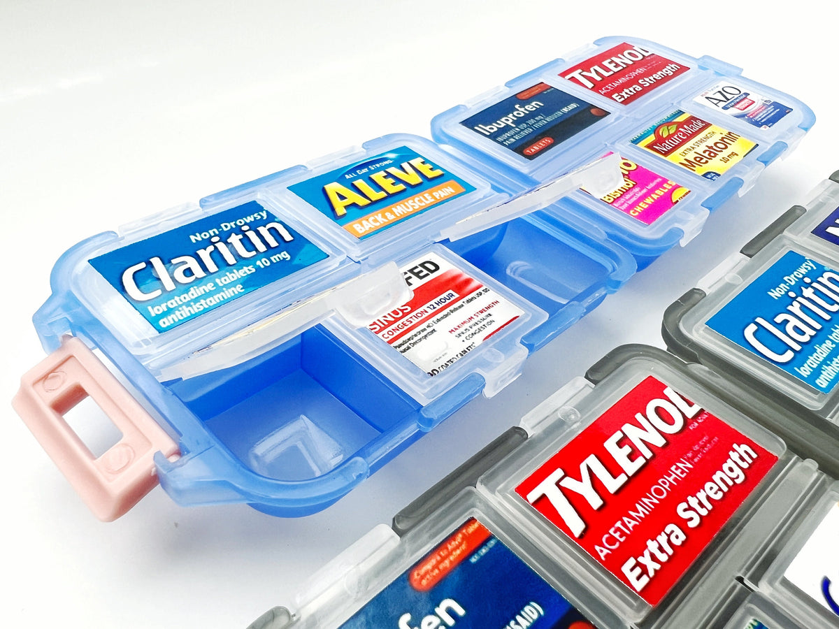 10-Slot Custom Labeled Pillbox