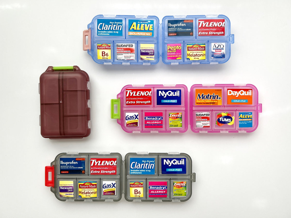 10-Slot Custom Labeled Pillbox